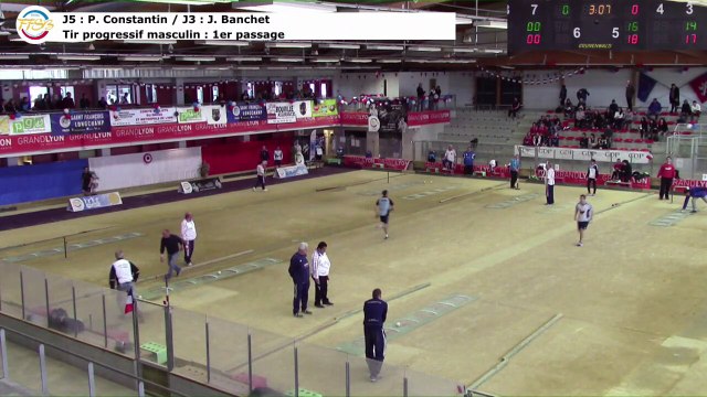 Tir progressif masculin, 1er passage, Constantin - Banchet, Sport Boules, France Tirs, Dardilly 2017