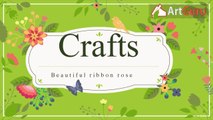 Ribbon Craft - Ribbon Art -  How to make a simple ribbon rose-ywG23