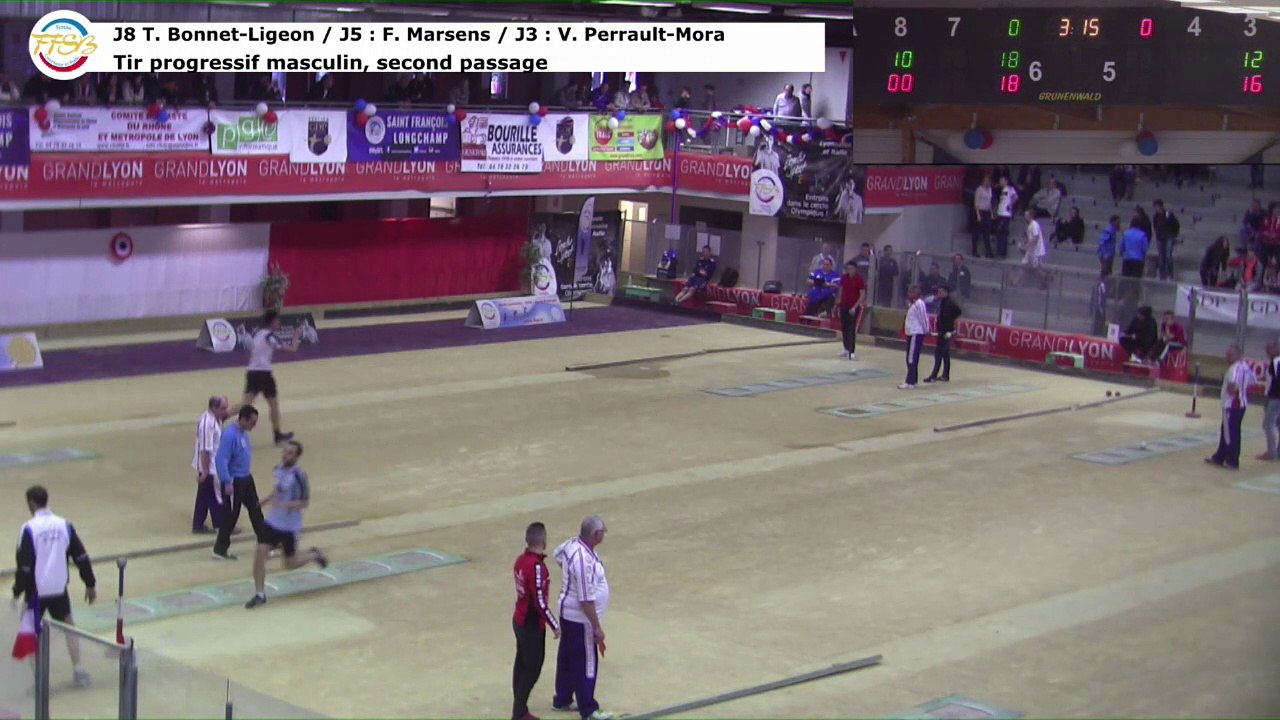 Tir progressif masculin, 2ème passage, Perrault-Mora - Marsens - Bonnet-Ligeon, Sport Boules, France Tirs, Dardilly 2017