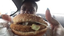 Burger King  spicy chicken sandwich and onion rings-S72E0
