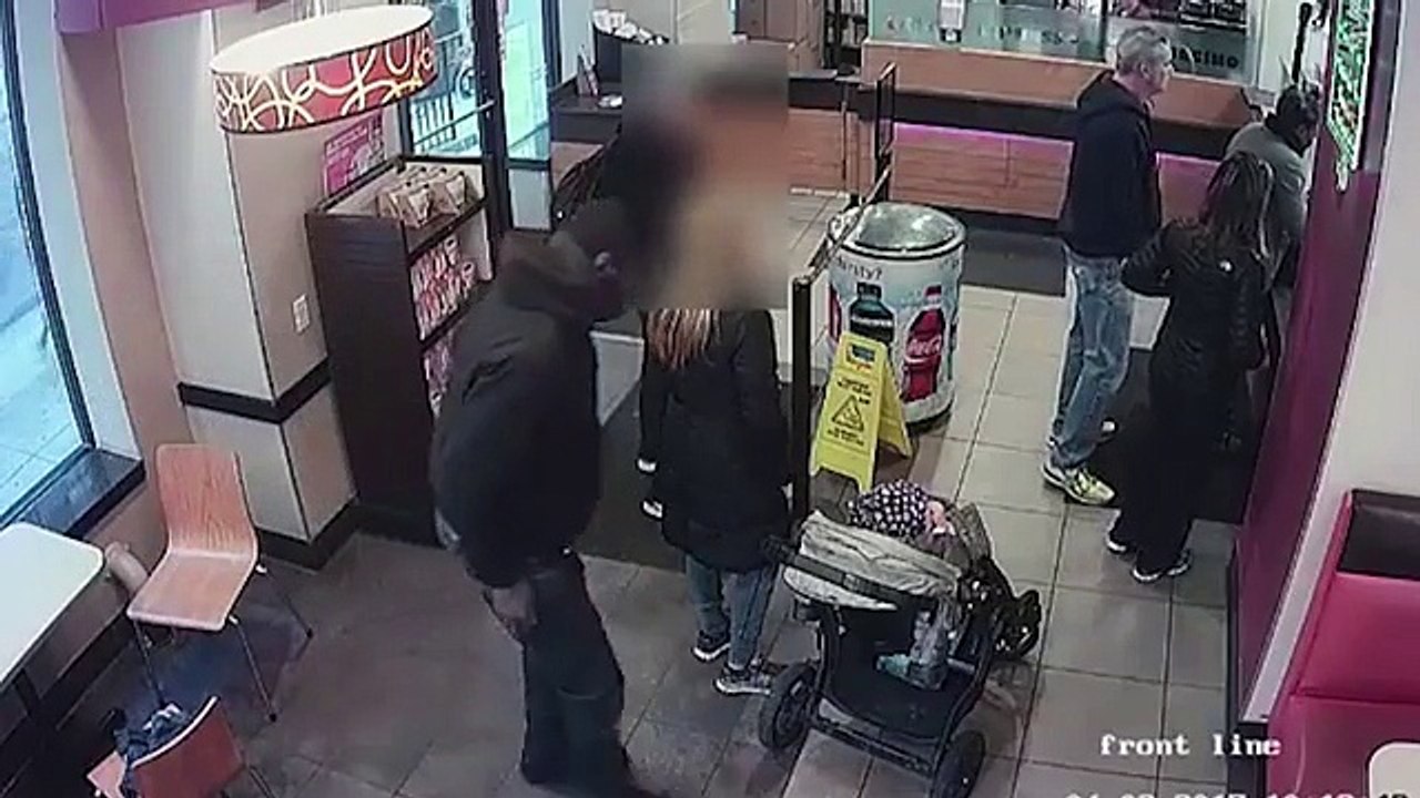 Man filmed 'trying to abduct a baby at Dunkin' Donuts' _2017