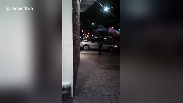 Man lands on his head after backflip attempt