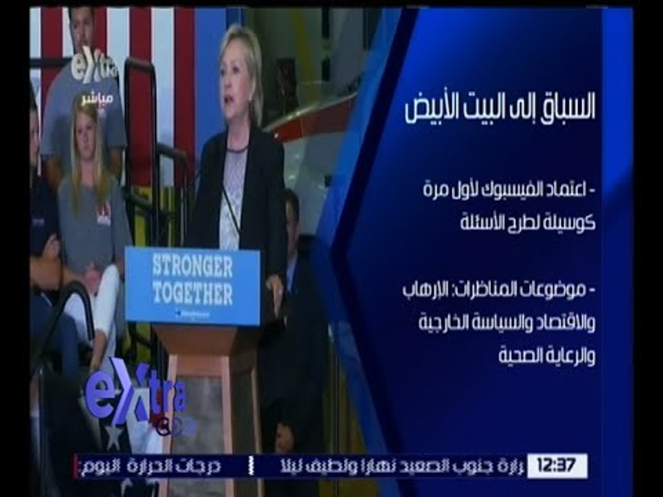 غرفة الأخبار | تعرف على ميعاد المناظات بين ترامب و كلينتون في سباق الرئاسة الأمريكية