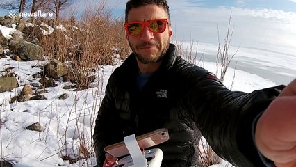 Drone selfie unveils beautiful Canadian scenery