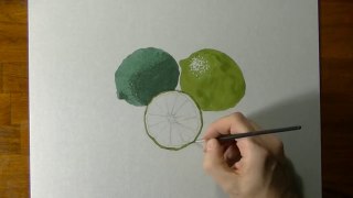 Drawing of some limes - How to draw 3D Art-t5Ju0Du