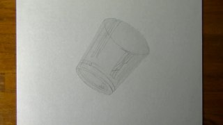 Drawing of a simple glass - How to draw 3D Art-1U