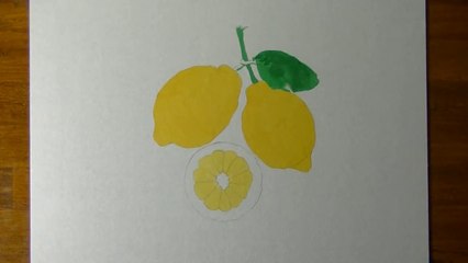 Drawing of some lemons - How to draw 3D Art-CGh