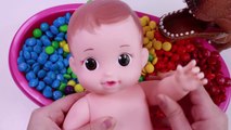 Bad Baby Doll Crying Bath Time Learn Colors With m&m Nursery Rhymes Finger Song-BeISbS-0