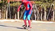 Spiderman vs Venom vs Werewolf! - Skateboarding Tricks - Superhero Battle Movie In Real Life ス