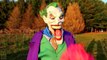 Frozen Elsa CHASED BY SCARY KILLER CLOWN! w_ Spiderman Joker Anna Superman Spidergirl! Superhero Fun-Txml