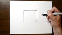 How to Draw 3D Hole on Paper for Kids - Very Easy Trick Art!-yT4xq6Cg