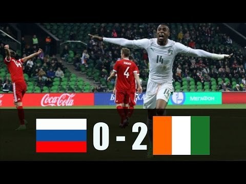 La Côte d'Ivoire bat la Russie ( 2-0 )