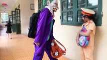 Frozen Elsa & Spiderman AT SCHOOL, Learn My Body! w_ Prank, Joker, Maleficent Teacher! Superhero fun-sO4o