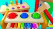 Learn Colors Pounding Toys Xylophone Finger Family Song Nursery Rhymes Body Paint EggVideos.