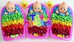 Learn Colors M&Ms Chocolate Baby Doll Bath Time nursery rhymes Finger Song For Children-JQbz