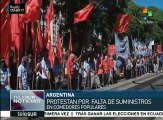 Argentina: protestan por falta de suministros a comedores populares