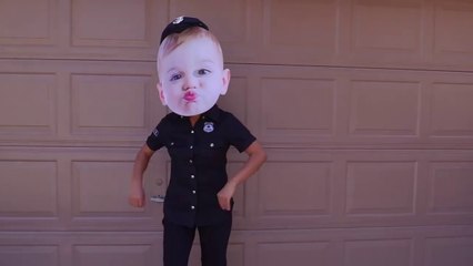 Baby Elsa Loses her Lunch w_ Catbaby, Frozen Elsa, Police Baby, Happy Meal, Maleficent-QrB0