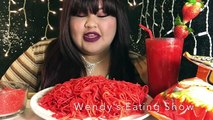 HOT CHEETOS NOODLES_ MUKBANG @Wendy's Eating Show-BNgZ