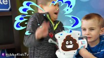 TOILET Trouble Game Play   Real Spray! Funny POO Play-Doh TOYS HobbyKidsTV-hIAH