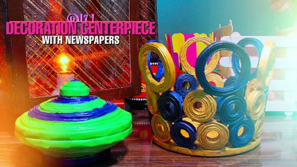 DIY Decoration Centerpiece With Newspaper: Home Decor