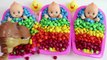 Learn Colors M&Ms Chocolate Baby Doll Bath Time nursery rhymes Finger Song For Children-JQbzd