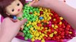 Learn Colors Crying Baby Doll Bath Time With M&Ms Chocolate Nursery Rhymes Finger Song-NT6G9