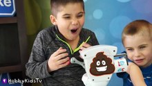 TOILET Trouble Game Play   Real Spray! Funny POO Play-Doh TOYS HobbyKidsTV-hIA