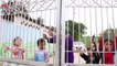 Frozen Elsa & Spiderman  Go to School # Giant Balls, Ferris wheel Playground Police Superhero fun!-7J