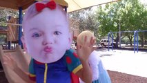 Frozen Elsa Injured at Playground w_ Snow White Baby, Doctor Mcstuffin, Fireman baby-BlL