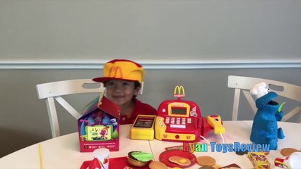 McDonald's Happy Meal Toy Pretend Play Food! Cash Register Hamburger Maker French Fries Shake-rMaIaJ8