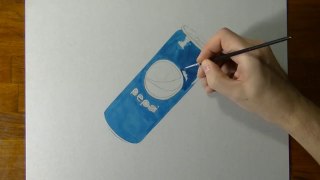 Drawing of a Pepsi can - How to draw 3D Art-WqBV-k
