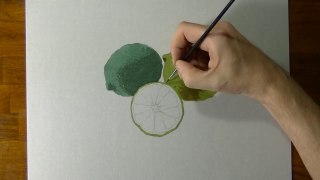 Drawing of some limes - How to draw 3D Art-t5J