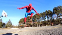 Spiderman vs Venom vs Werewolf! - Skateboarding Tricks - Superhero Battle Movie In Real Life スパイ