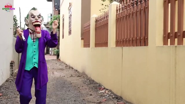 Frozen Elsa Spiderman Elsa Car Toy Crash Joker Atrocity Doctor Police Prank! w Superhero Fun-9FUzN