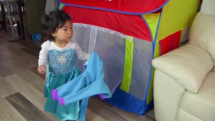 Birthday cake Disaster! w_ Snow White, Rapunzel Baby, Frozen elsa, KFC-VIHWzJA