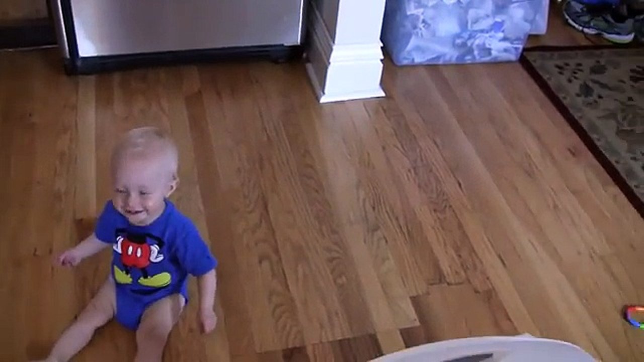 Baby Micah Laughing Hysterically at Celery