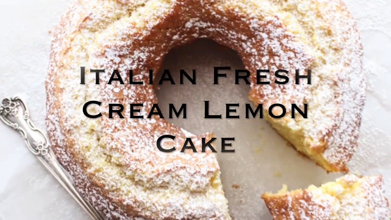 Italian Fresh Cream Lemon Cake