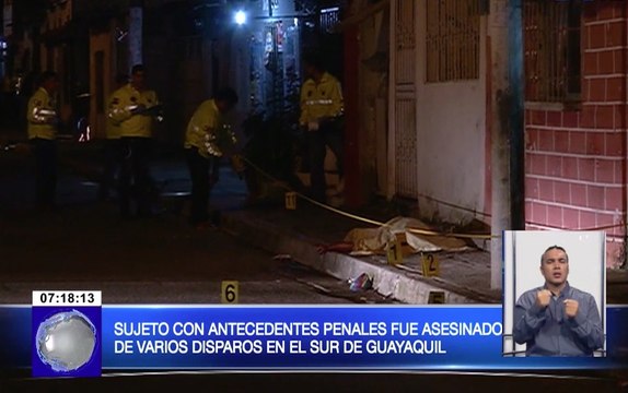 Sujeto con antecedentes penales fue asesinado de varios disparos en el sur de Guayaquil