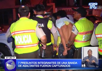 Download Video: Siete presuntos integrantes de una banda de asaltantes fueron capturados