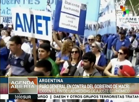 Argentinos se movilizan contra políticas del pdte. Mauricio Macri