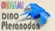 Origami Pteranodon  - Paper Dinosaur Tutorial-332U