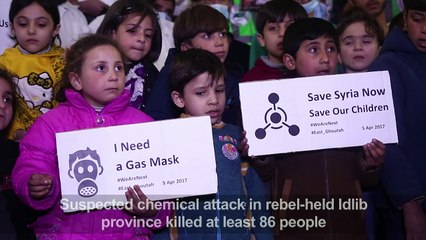 Douma residents stage protest against chemical weapons