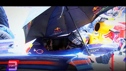 F1 Vault: Vettel walks on water for first Red Bull win