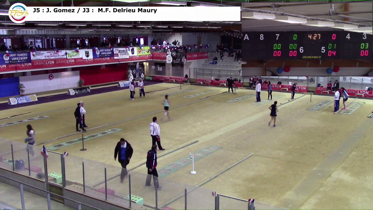 Tir progressif féminin, 1er passage, Gomez - Delrieu-Maury, Sport Boules, France Tirs, Dardilly 2017