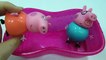 Learn Colors Peppa Pig Bath Time Playing With Slime Syringer Peppa Pig Family Video for children