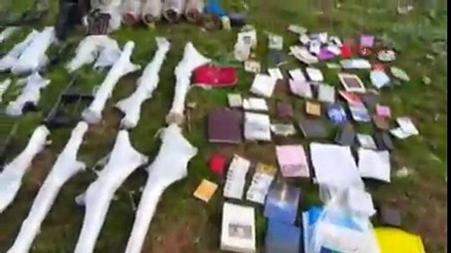 Diyarbakır PKK terör örgütüne ait 11 sığınakta silah, muhimmat ve patlayıcı ele geçirildi