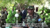 Somali president declares new war on Shabaab, offers amnesty