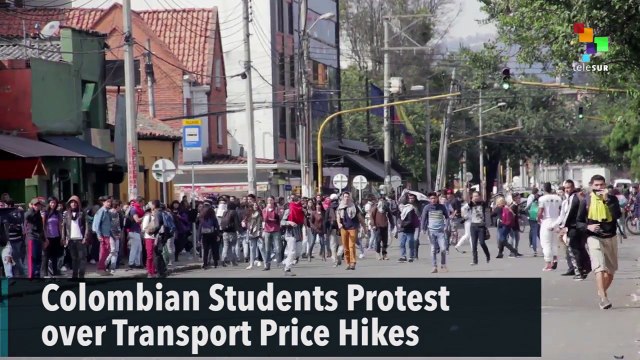 Colombian Students Protest over Transport Price Hikes