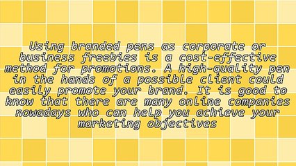 Use Branded Pens to Market Your Company or Business