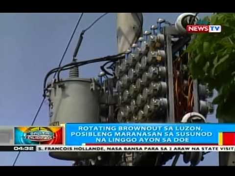 Rotating brownout, posibleng maranasan sa Luzon sa susunod na linggo ayon sa DOE
